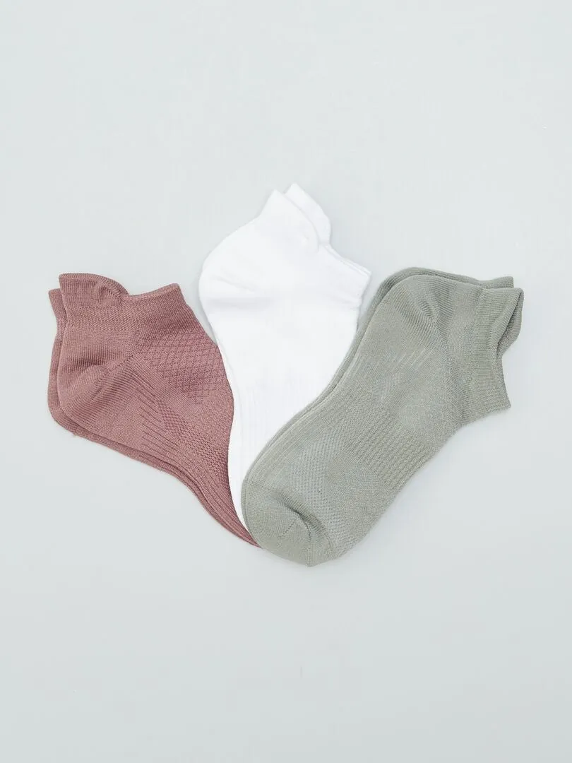 PACK DE 3 PARES DE CALCETINES TOBILLEROS  ROSA